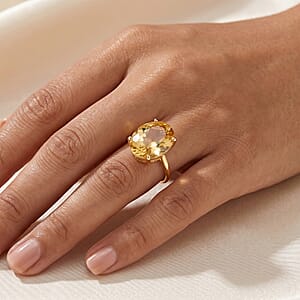 Luxoro 10K Yellow Gold Premium Yellow Labradorite Ring (Size 9.0) (4.50 g) 14.75 ctw