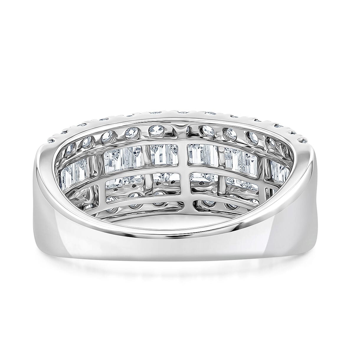 Lab Grown Diamond SI1 2.17 ctw Ring in Sterling Silver (Size 6.0)