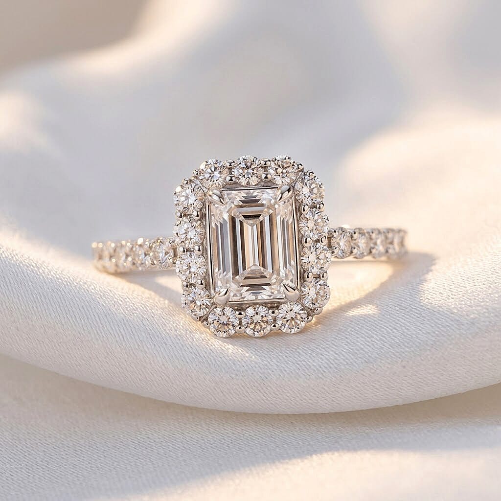 Lab Grown Diamond SI1 1.90 ctw Ring in Sterling Silver (Size 6.0)