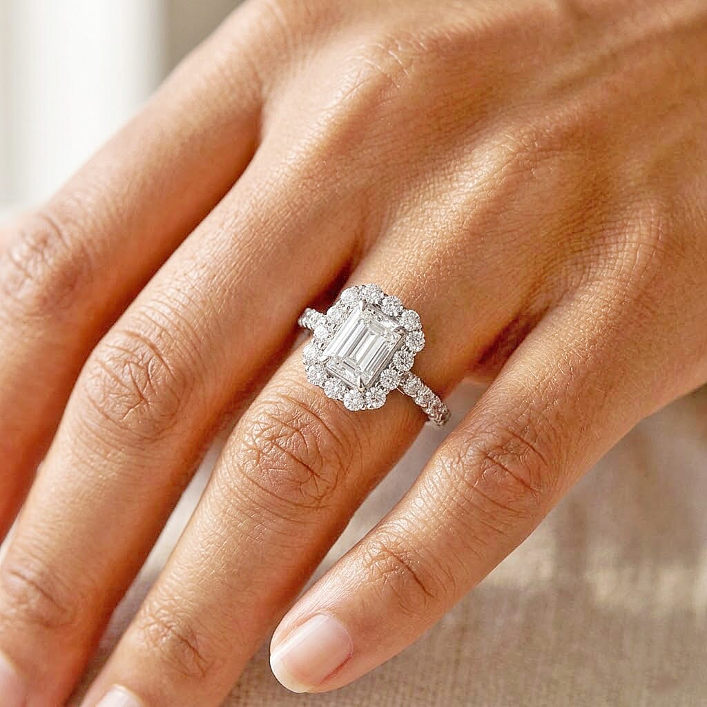 Lab Grown Diamond SI1 1.90 ctw Ring in Sterling Silver (Size 6.0)