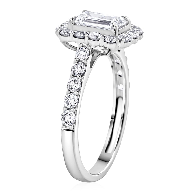 Lab Grown Diamond SI1 1.90 ctw Ring in Sterling Silver (Size 6.0)