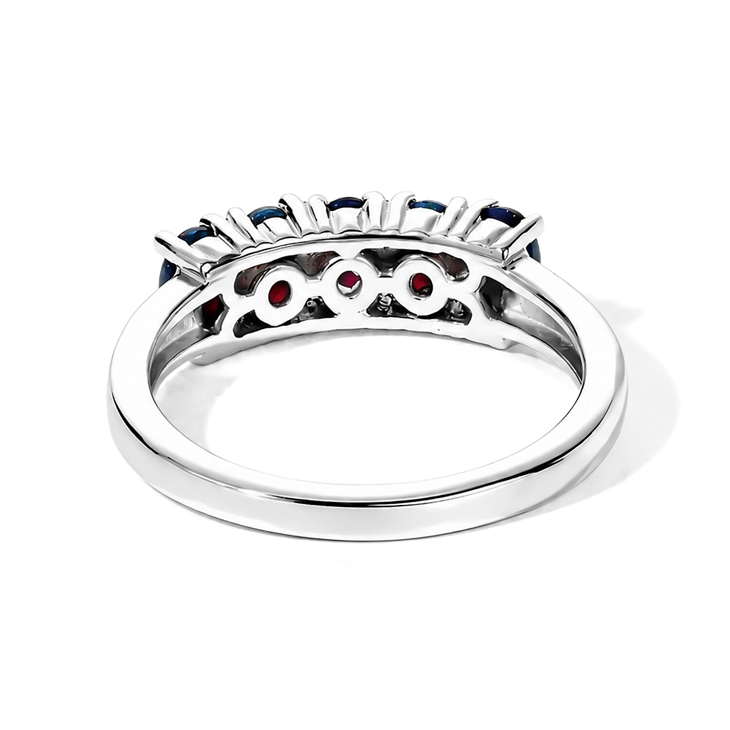 D'Joy Sable Ethiopian Opal (D) 0.75 ctw Ring in Rhodium Over Sterling Silver (Size 7.0)