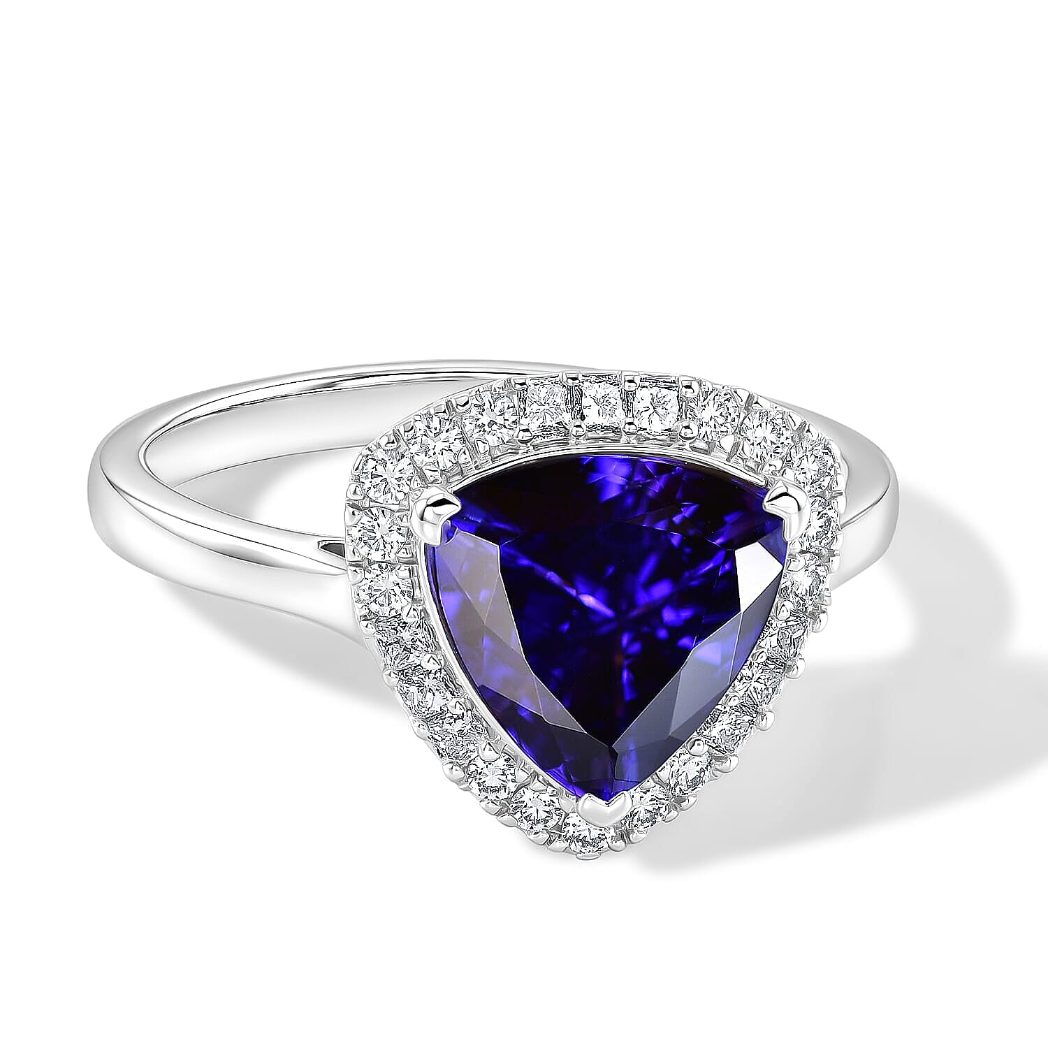 Certified & Appraised Rhapsody AAAA Tanzanite and Diamond E-F VS 4.00 ctw Ring in 950 Platinum (Size  6.0)