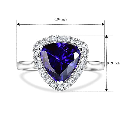 Certified & Appraised Rhapsody AAAA Tanzanite and Diamond E-F VS 4.00 ctw Ring in 950 Platinum (Size  6.0)