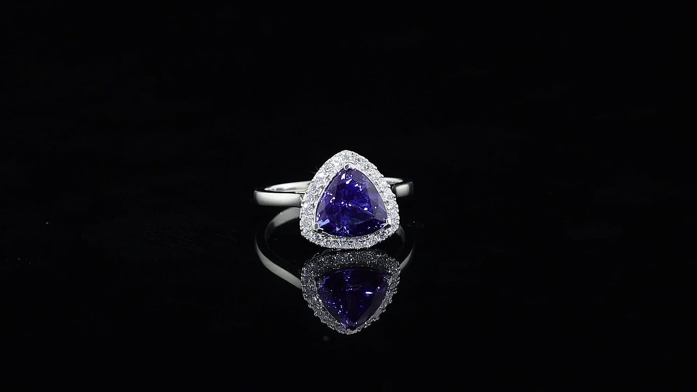 Certified & Appraised Rhapsody 950 Platinum AAAA Tanzanite, Diamond (E-F, VS) Ring (Size 10.0) 4.00 ctw
