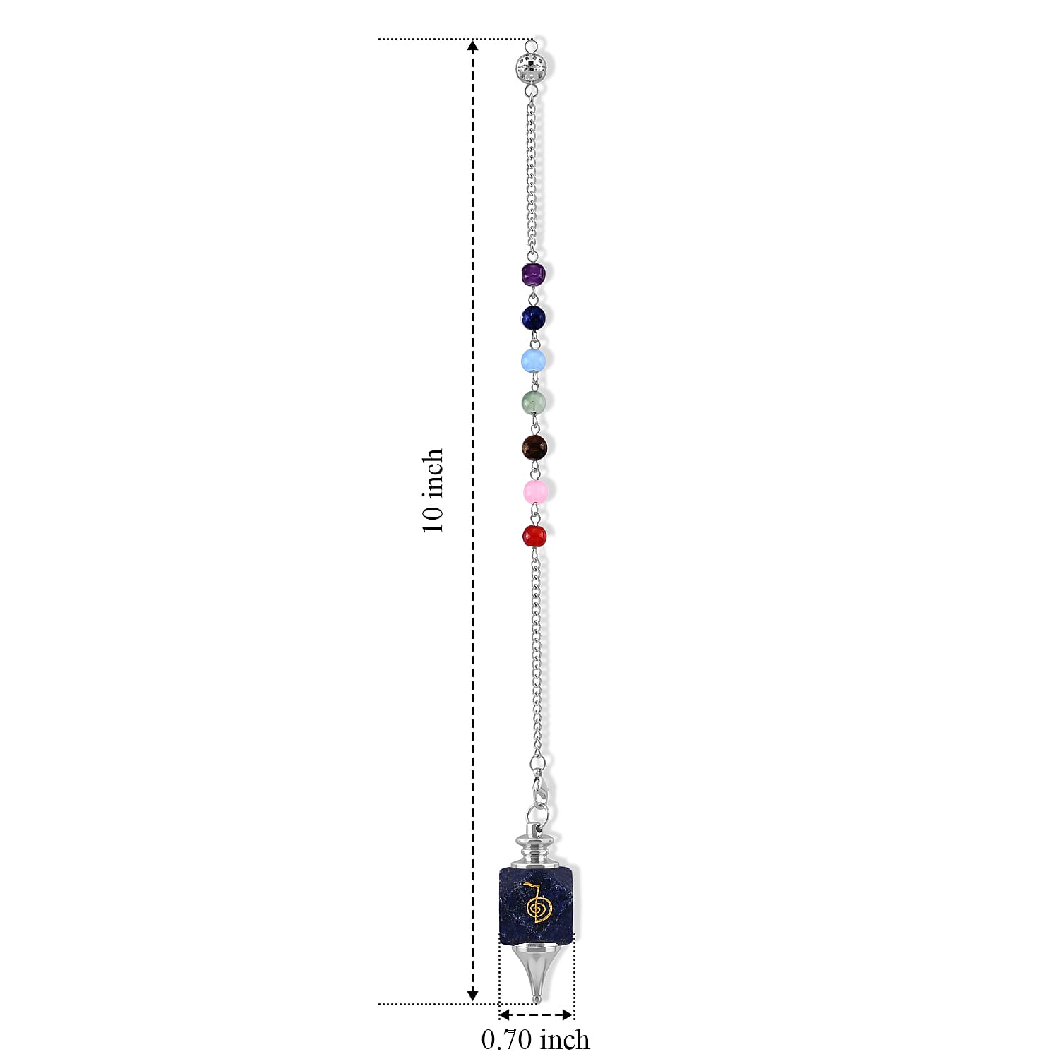 Lapis Lazuli 90.00 ctw Pendulum in Silvertone