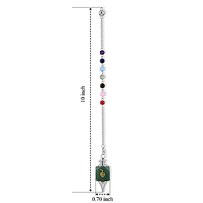 Green Aventurine 90.00 ctw Pendulum in Silvertone