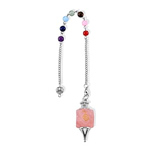Rose Quartz 90.00 ctw Pendulum in Silvertone