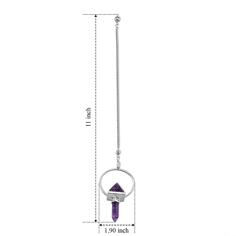 Amethyst 75.00 ctw Pendulum in Silvertone