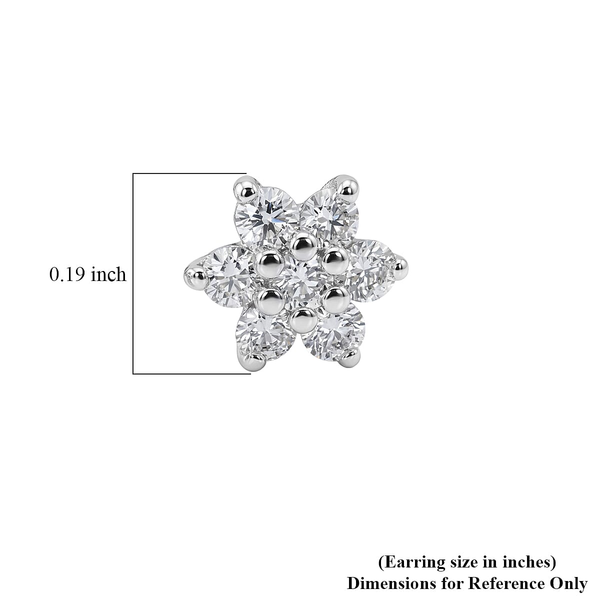 Luxuriant Lab Grown Diamond G-H SI 0.20 ctw Earrings in Rhodium Over Sterling Silver