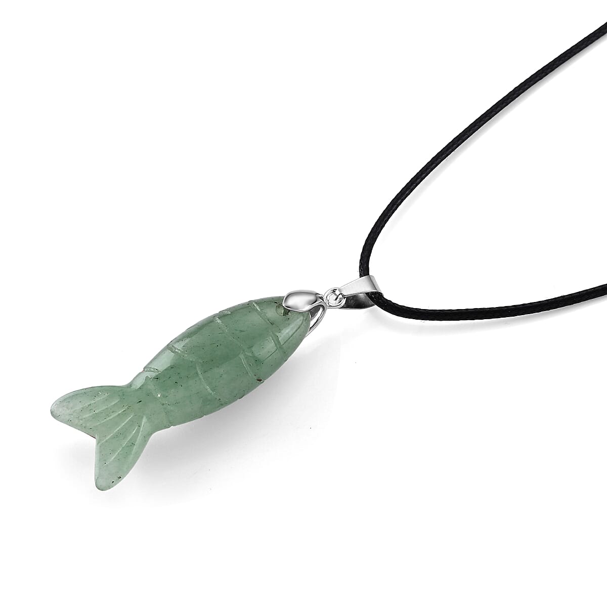 Green Aventurine 25.00 ctw Beaded Necklace in Silvertone (18-19.5 Inches) image number 2