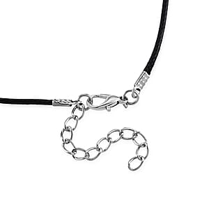 Green Aventurine 25.00 ctw Beaded Necklace in Silvertone (18-19.5 Inches)