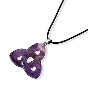 Amethyst 35.00 ctw Beaded Necklace in Silvertone (18-19.5 Inches)