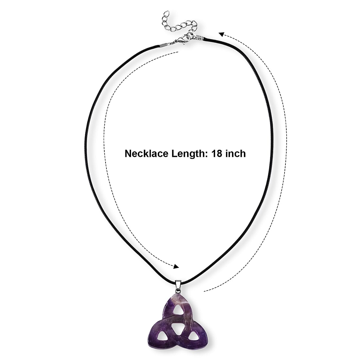 Amethyst 35.00 ctw Beaded Necklace in Silvertone (18-19.5 Inches) image number 4