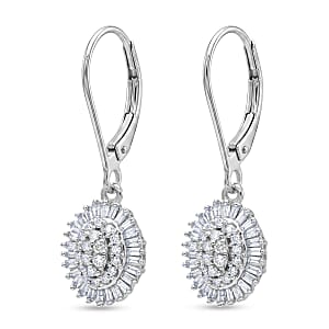 D'Joy Diamond 0.50 ctw Earrings in Rhodium Over Sterling Silver