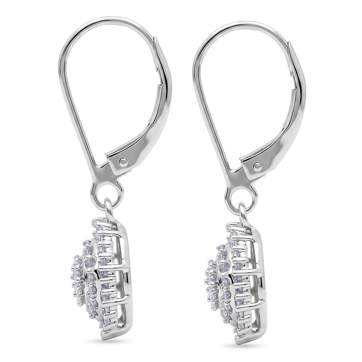 D'Joy Diamond 0.50 ctw Earrings in Rhodium Over Sterling Silver
