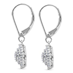 D'Joy Diamond 0.50 ctw Earrings in Rhodium Over Sterling Silver