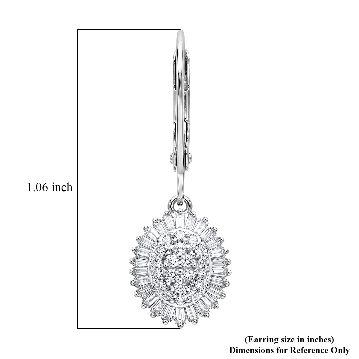 D'Joy Diamond 0.50 ctw Earrings in Rhodium Over Sterling Silver