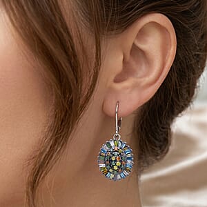 D'Joy Multi Diamond 0.50 ctw Earrings in Rhodium Over Sterling Silver