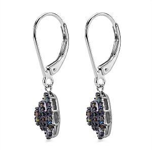 D'Joy Multi Diamond 0.50 ctw Earrings in Rhodium Over Sterling Silver