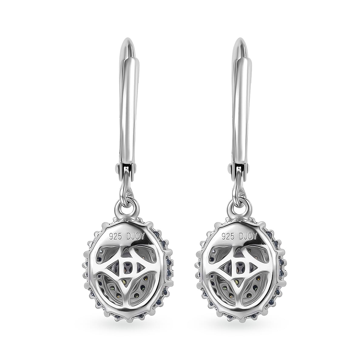 D'Joy Multi Diamond 0.50 ctw Earrings in Rhodium Over Sterling Silver image number 4