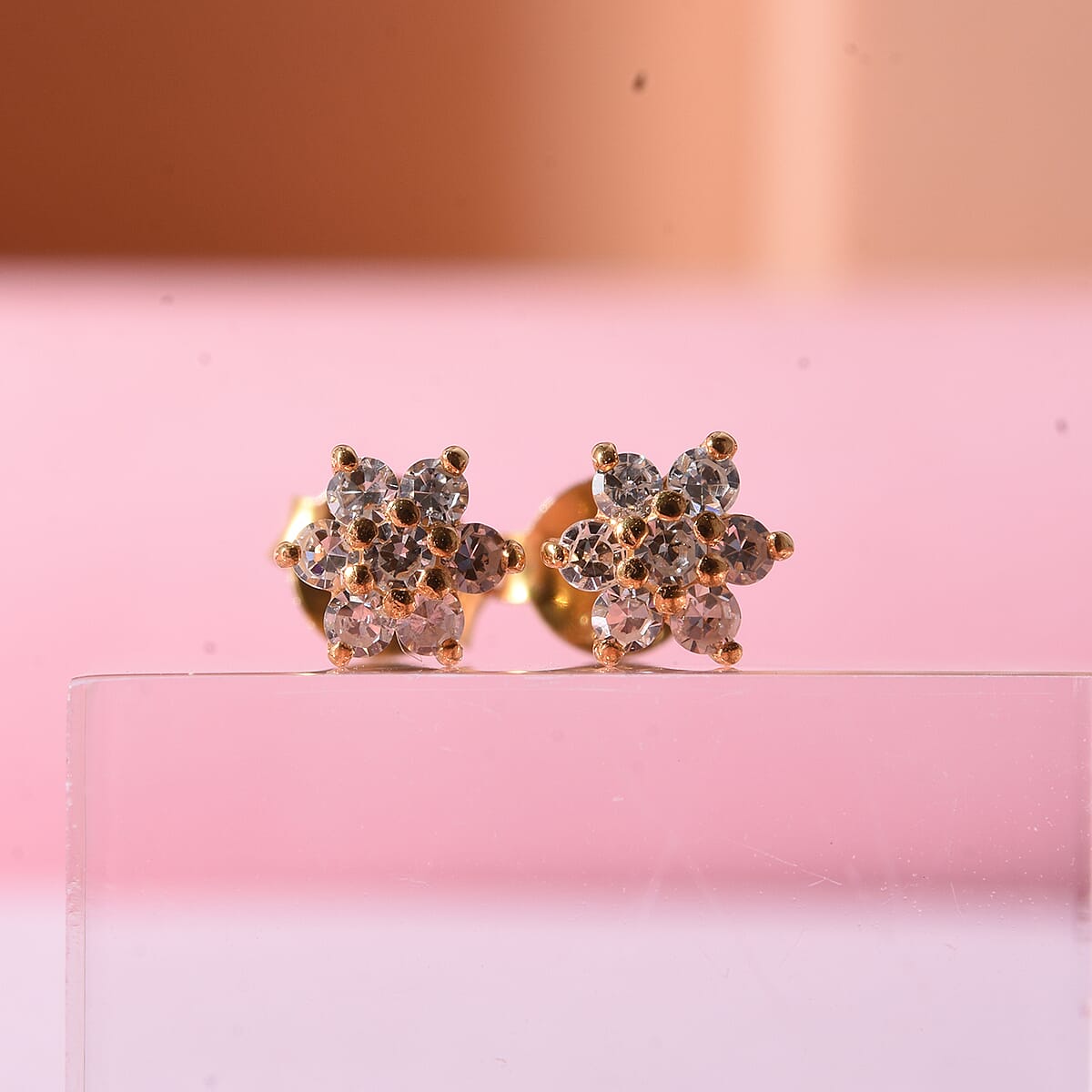Luxuriant Lab Grown Diamond G-H SI 0.20 ctw Earrings in 14K Yellow Gold Over Sterling Silver image number 1