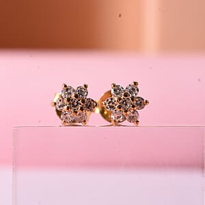 Luxuriant Lab Grown Diamond G-H SI 0.20 ctw Earrings in 14K Yellow Gold Over Sterling Silver