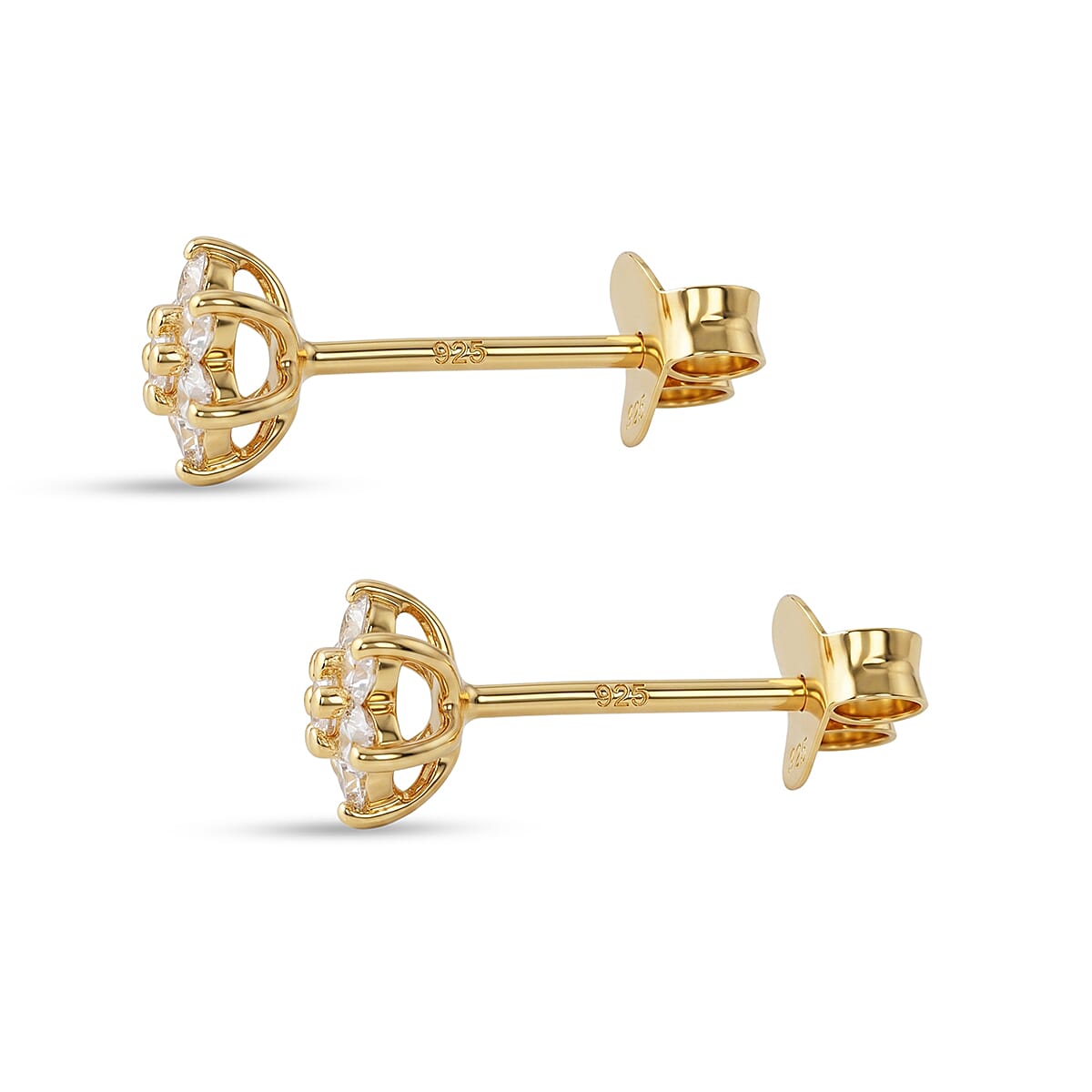 Luxuriant Lab Grown Diamond G-H SI 0.20 ctw Earrings in 14K Yellow Gold Over Sterling Silver image number 3