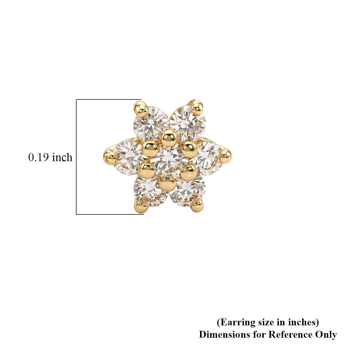 Luxuriant Lab Grown Diamond G-H SI 0.20 ctw Earrings in 14K Yellow Gold Over Sterling Silver image number 5