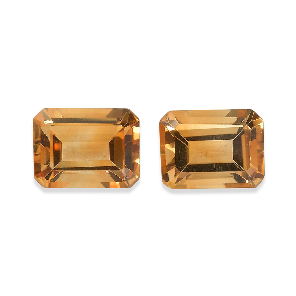 AA Brazilian Citrine Set of 2 (Oct 8x6 mm) 2.56 ctw