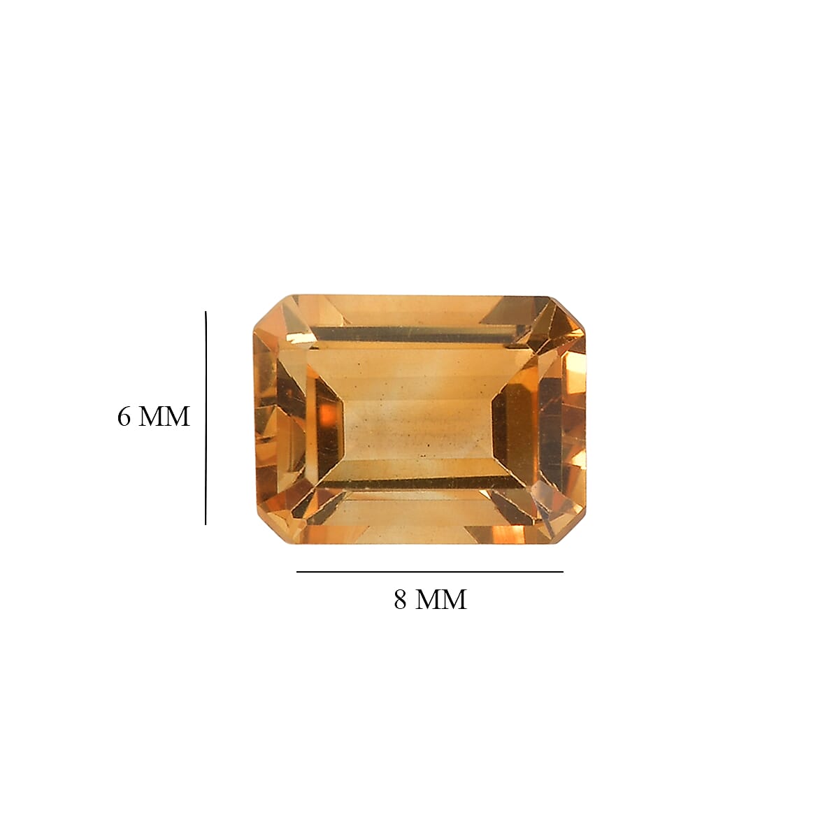 AA Brazilian Citrine Set of 2 (Oct 8x6 mm) 2.56 ctw
