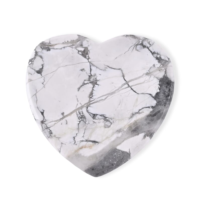 Howlite Heart Phone Holder (50x50mm) 150.00 ctw