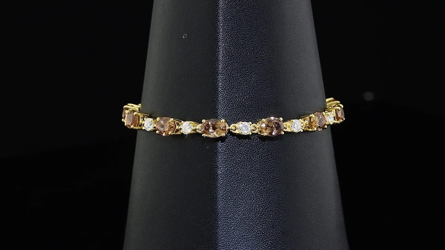 EverTrue Autumn Alexite, Moissanite Fireline Bracelet in Platinum Bond (7.25 In) 10.50 ctw