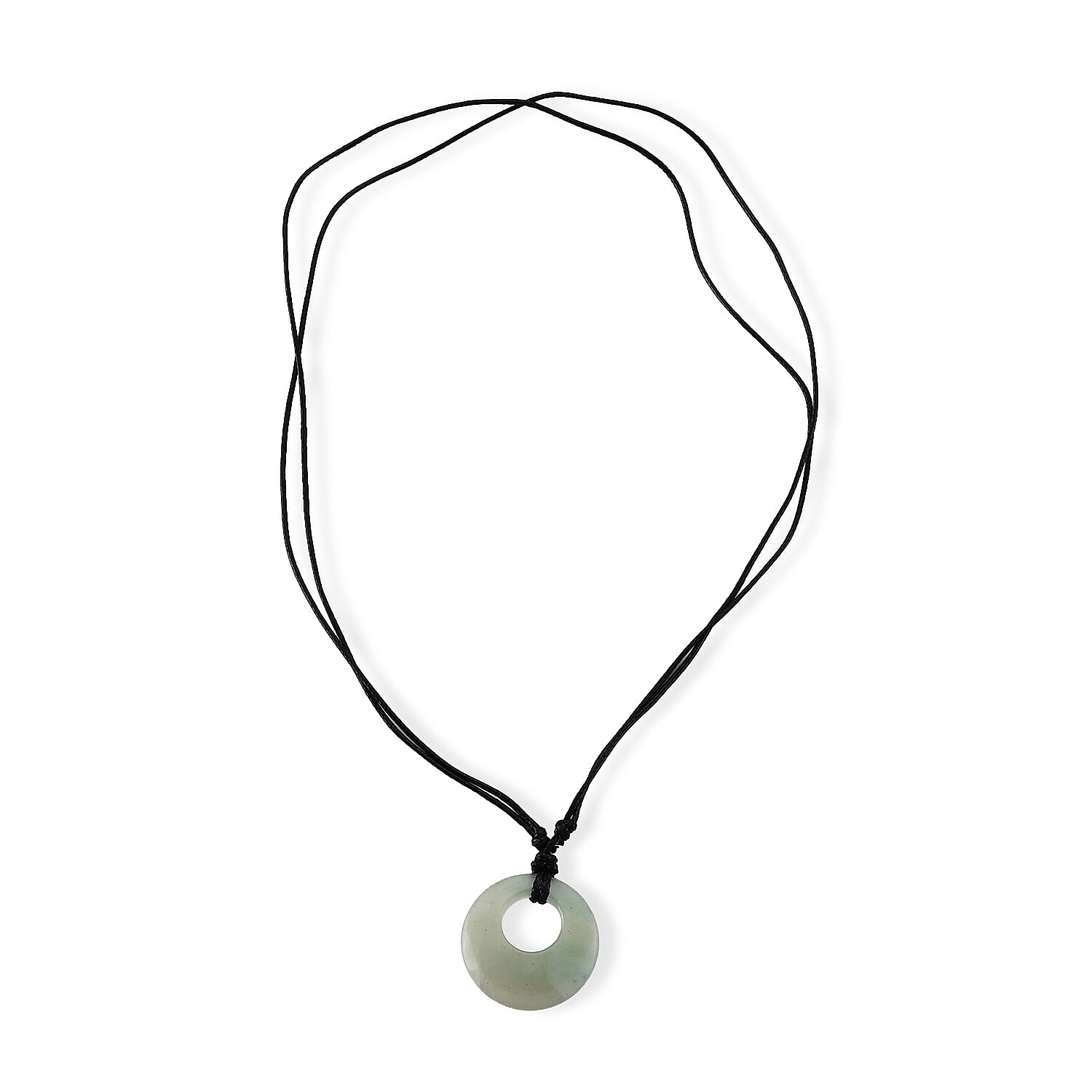 Green Aventurine 25.00 ctw Necklace (20 Inches) in Wax Cord