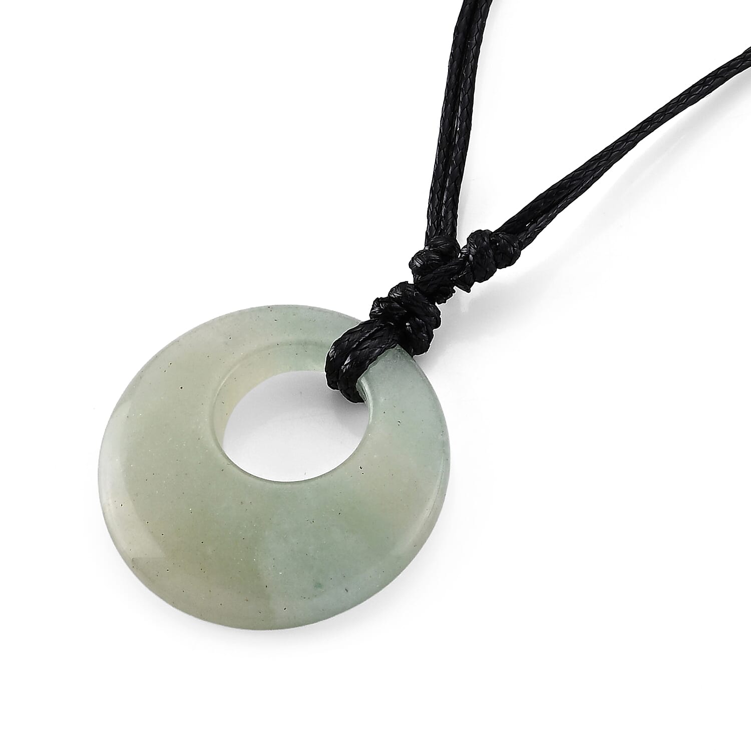 Green Aventurine 25.00 ctw Necklace (20 Inches) in Wax Cord