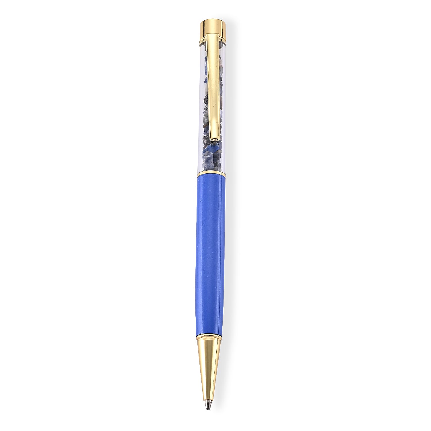Sodalite Pen in Stainless Steel 690.00 ctw