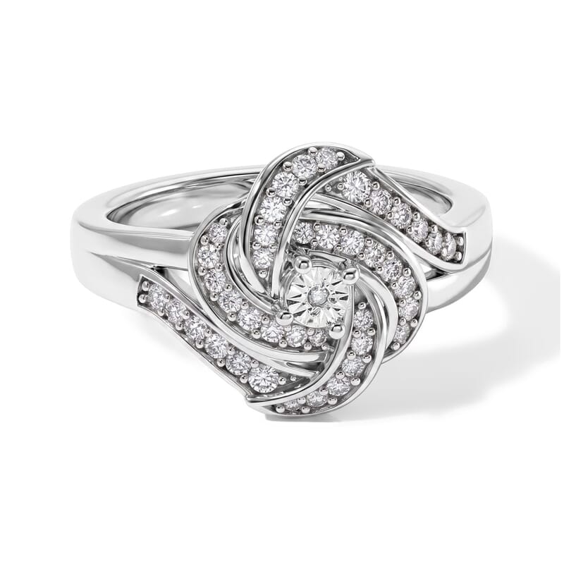 EverTrue Diamond 0.20 ctw Ring in Platinum Bond (Size 5.0)