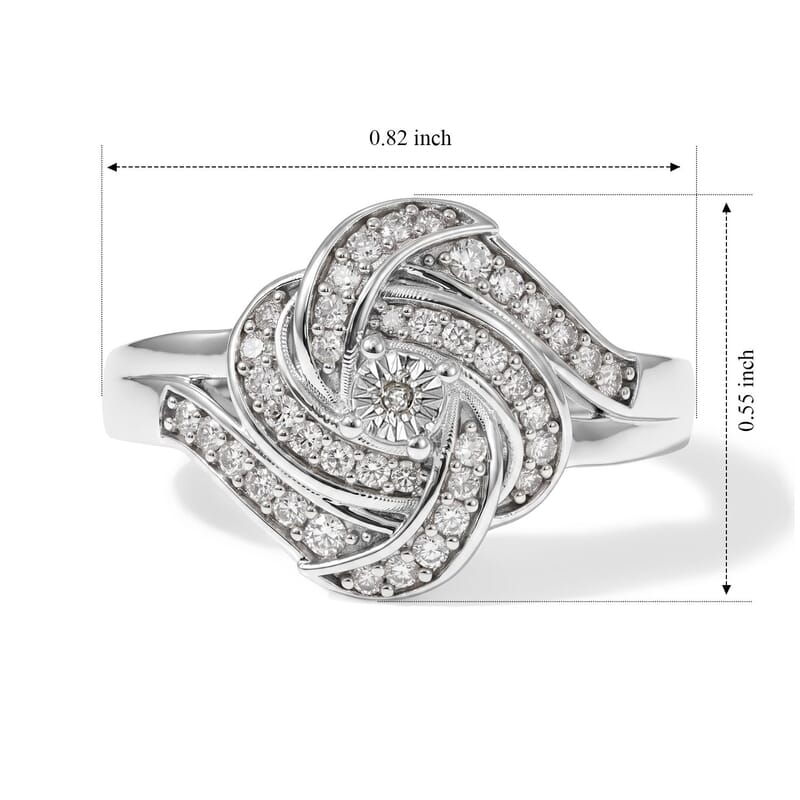 EverTrue Diamond 0.20 ctw Ring in Platinum Bond (Size 6.0)