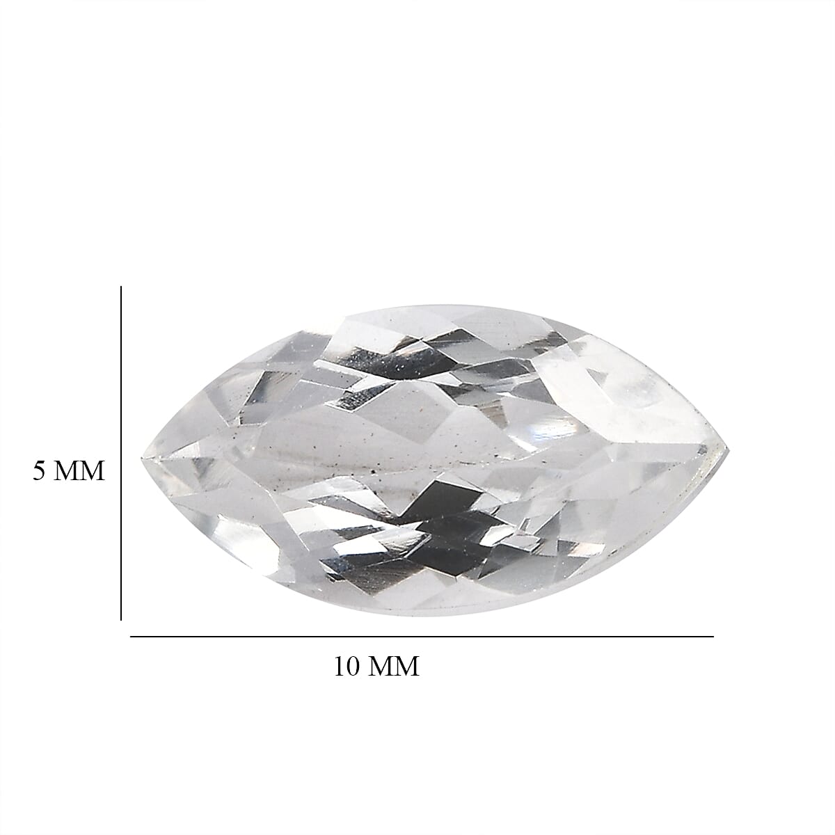 White Topaz (Mrq 10x5 mm) 1.12 ctw
