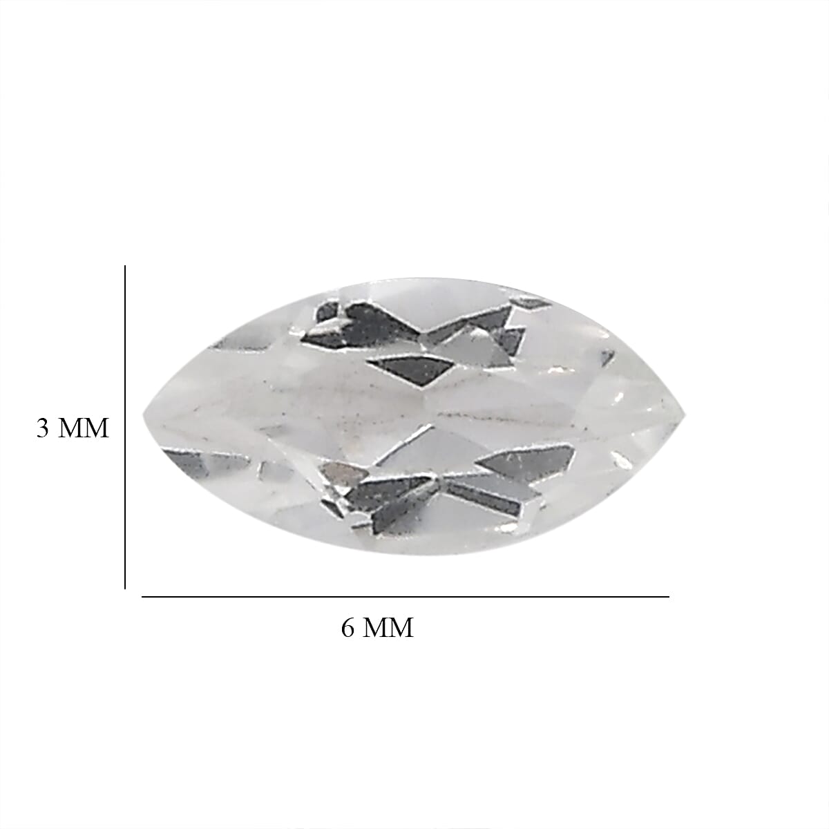 White Topaz (Mrq 6x3 mm) 2.57 ctw