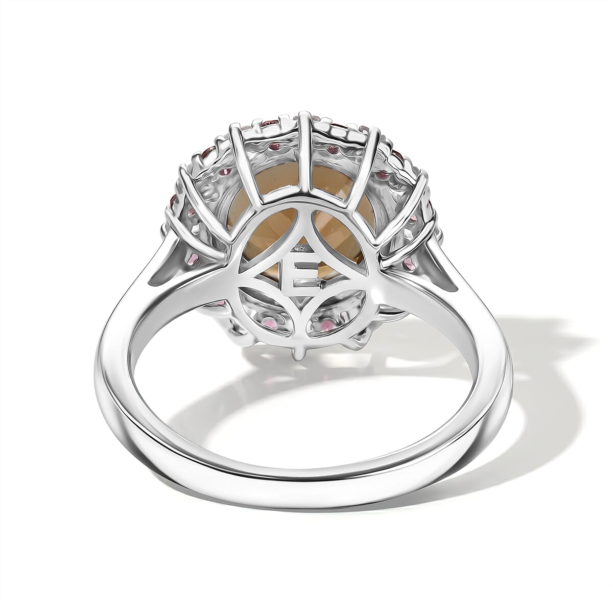 EverTrue Autumn Alexite and Multi Gemstone 4.40 ctw Blaze of Brilliance Ring in Platinum Bond (Size 6.0) (Ships in 5-7 Days) image number 4