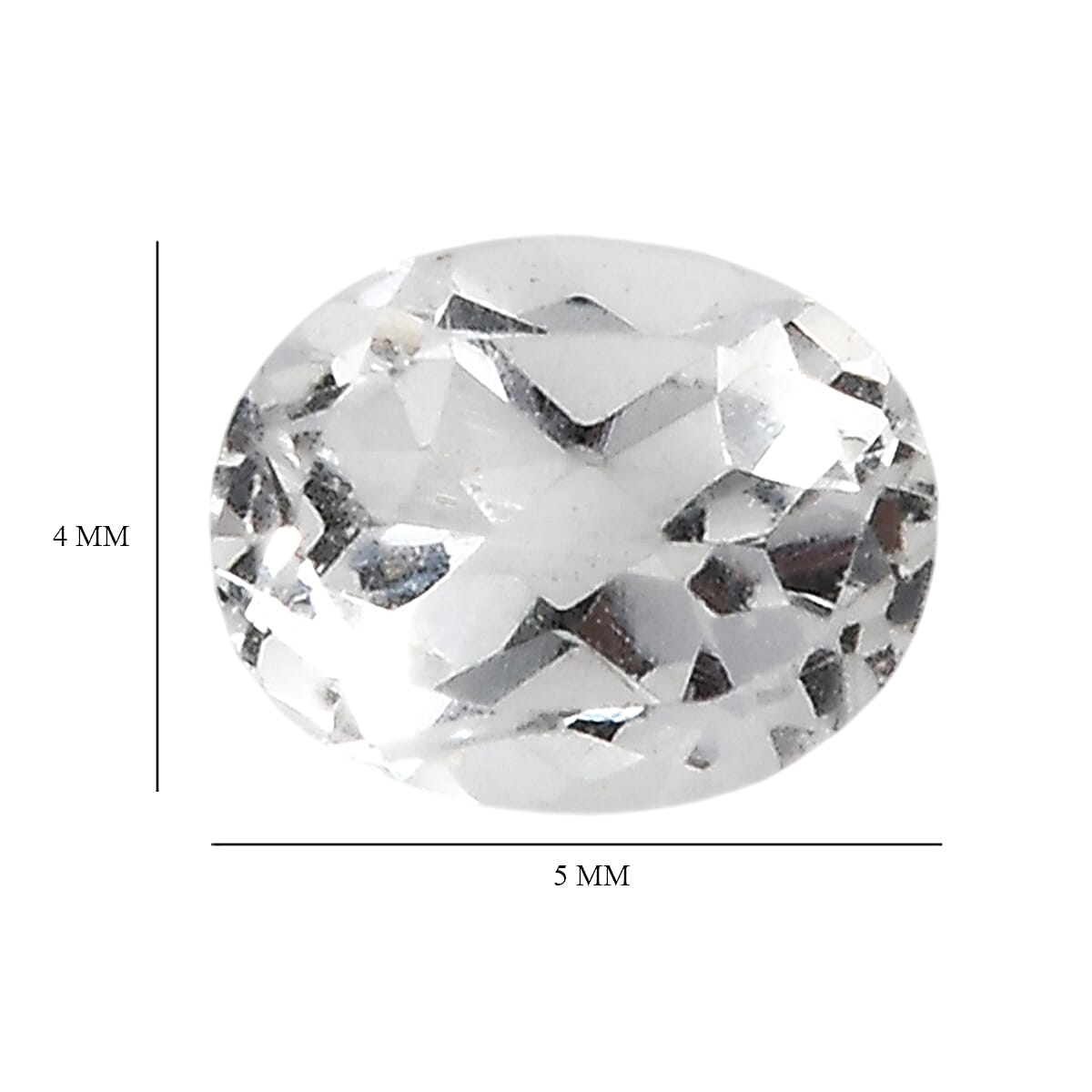 White Topaz (Ovl 5x4 mm) 1.43 ctw