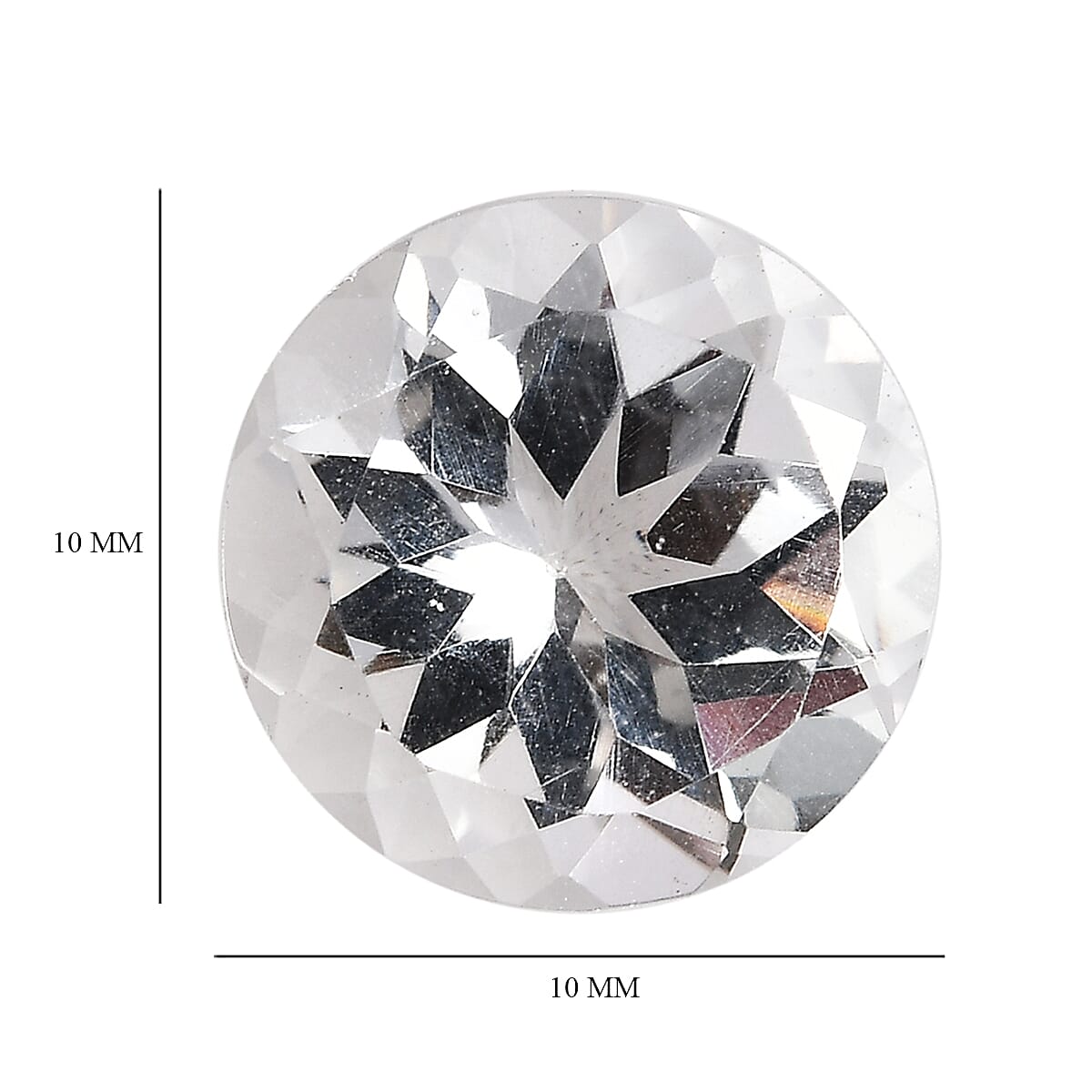 White Topaz (Rnd 10 mm) 4.46 ctw
