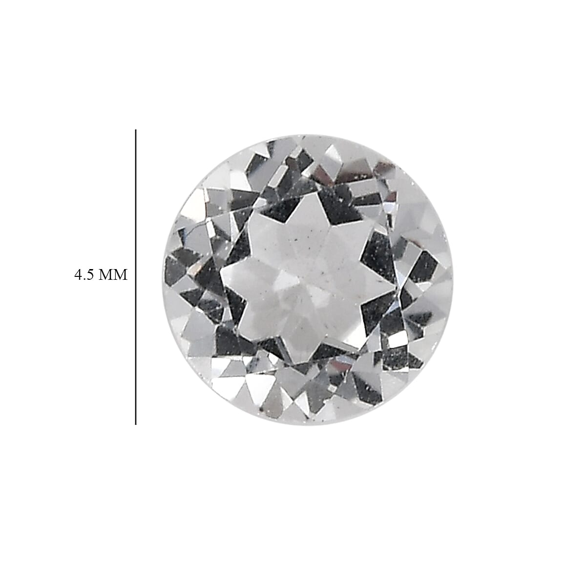 White Topaz (Rnd 4.5 mm) 1.21 ctw