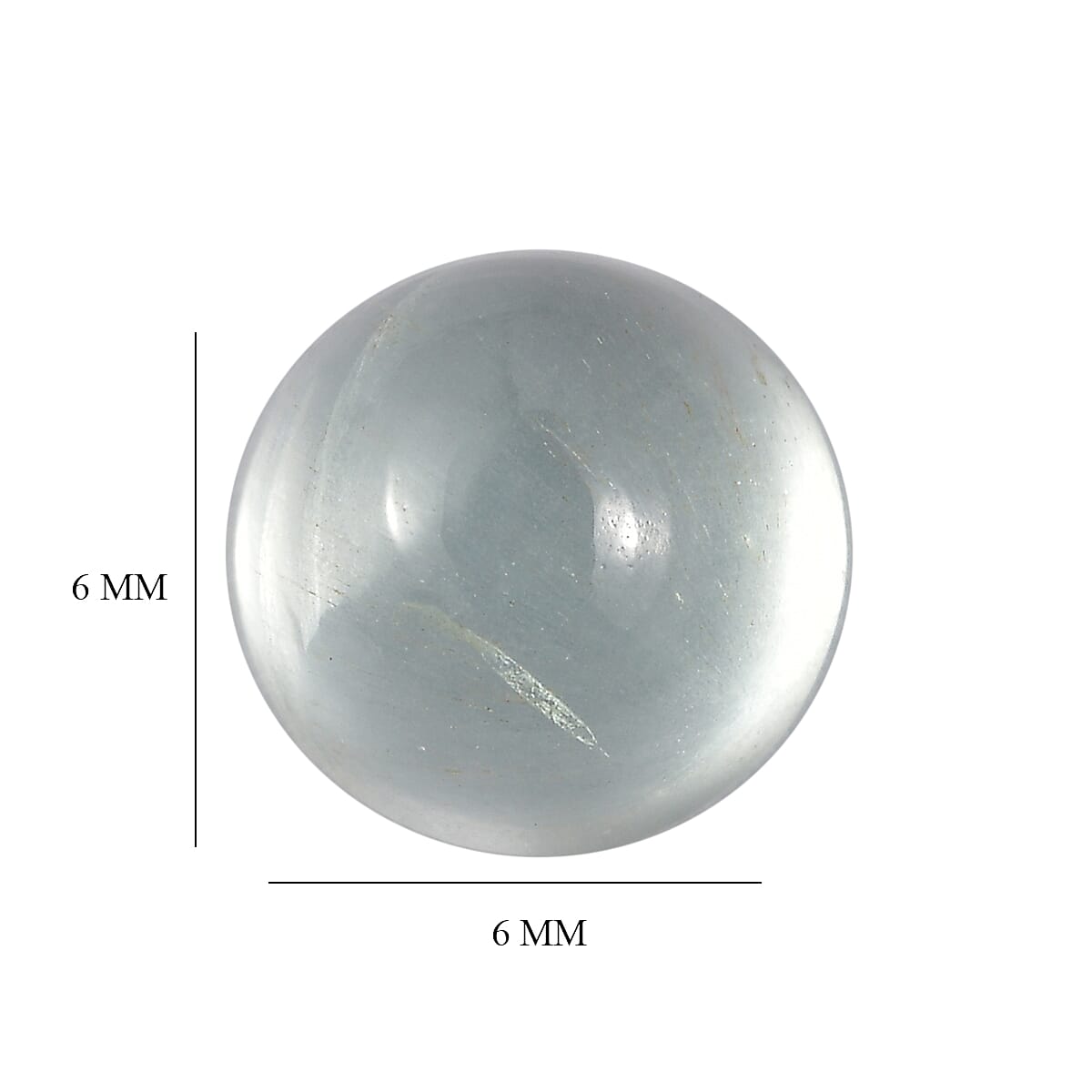 Milky Aquamarine (Rnd 6 mm) 0.81 ctw