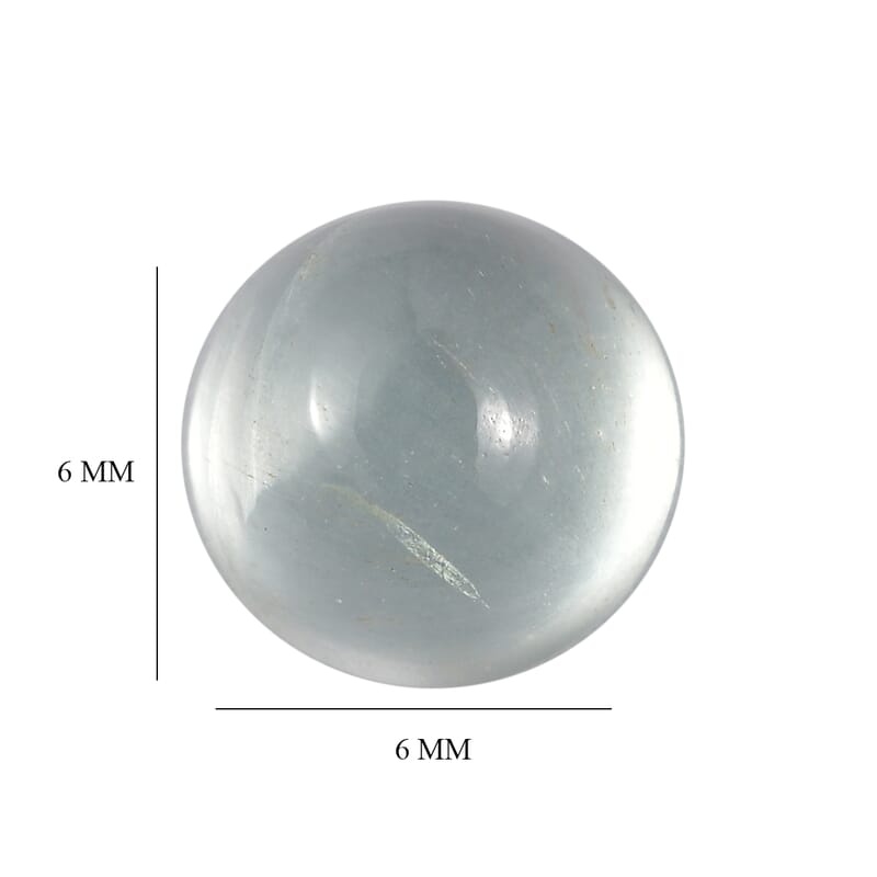 Milky Aquamarine (Rnd 6 mm) 0.81 ctw