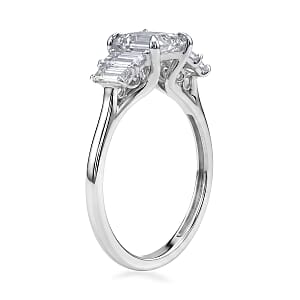 IGI Certified Luxuriant Asscher Cut Lab Grown Diamond G VS 2.00 ctw Royal Palace Radiance Ring in 10K White Gold (Size 8.0)