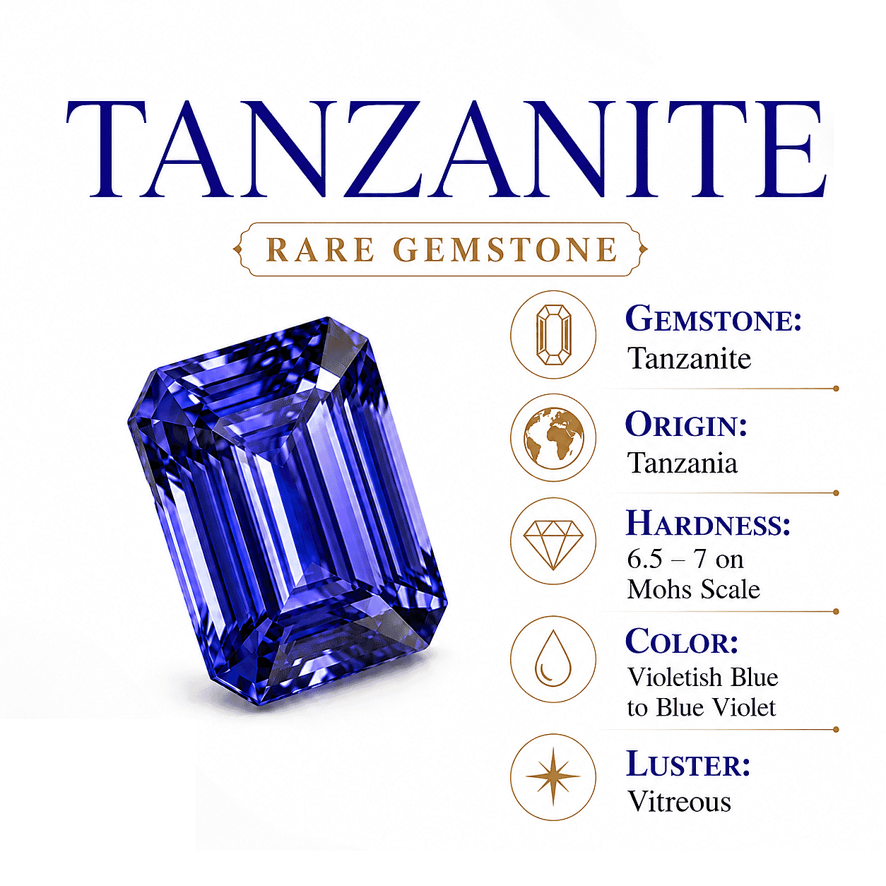 D'Joy Premium Tanzanite and Moissanite 1.75 ctw Celestial Halo Ring in Rhodium Over Sterling Silver (Size 6.0)