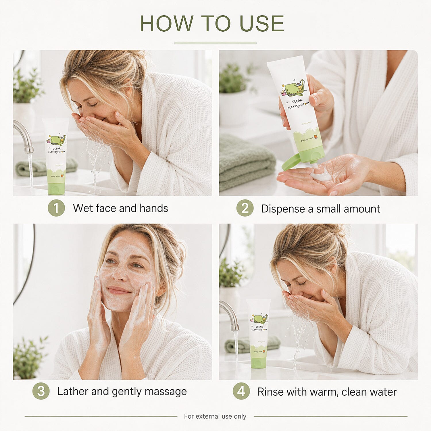 Dancing Whale Clean Cleansing Foam 120ml