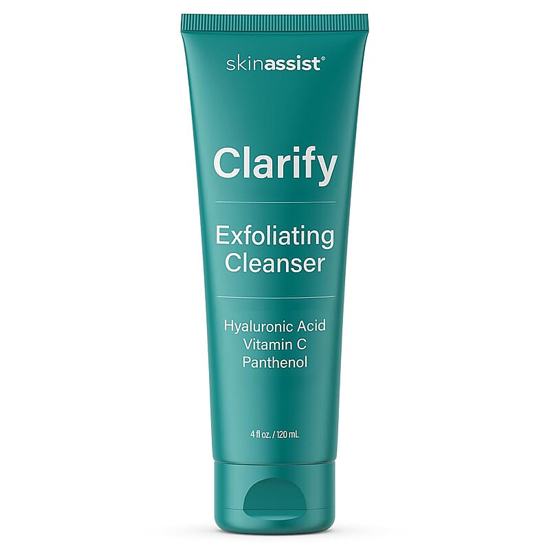 Skinassist Clarify Hydrating Exfoliating Cleanser with Hyaluronic Acid, Vitamin C, & Panthenol (4oz)
